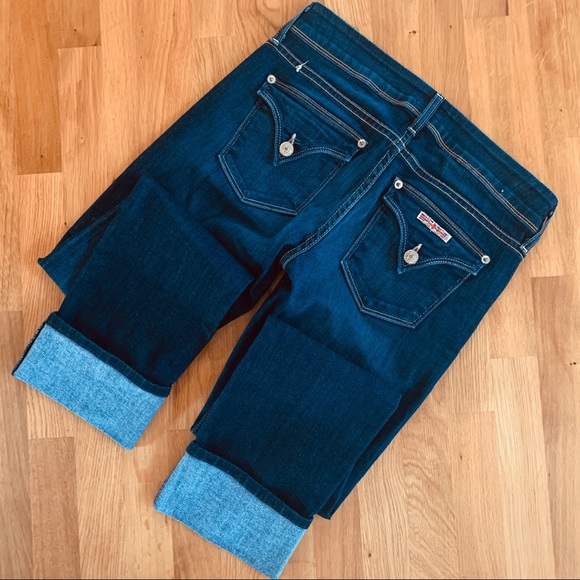 Hudson Ginny Crop Straight Jeans w/ Cuff Sz 27 - Picture 7 of 8